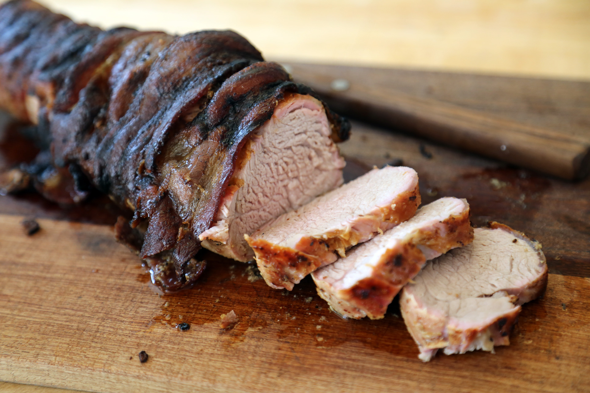 Grilled Bacon-Wrapped Pork Tenderloin