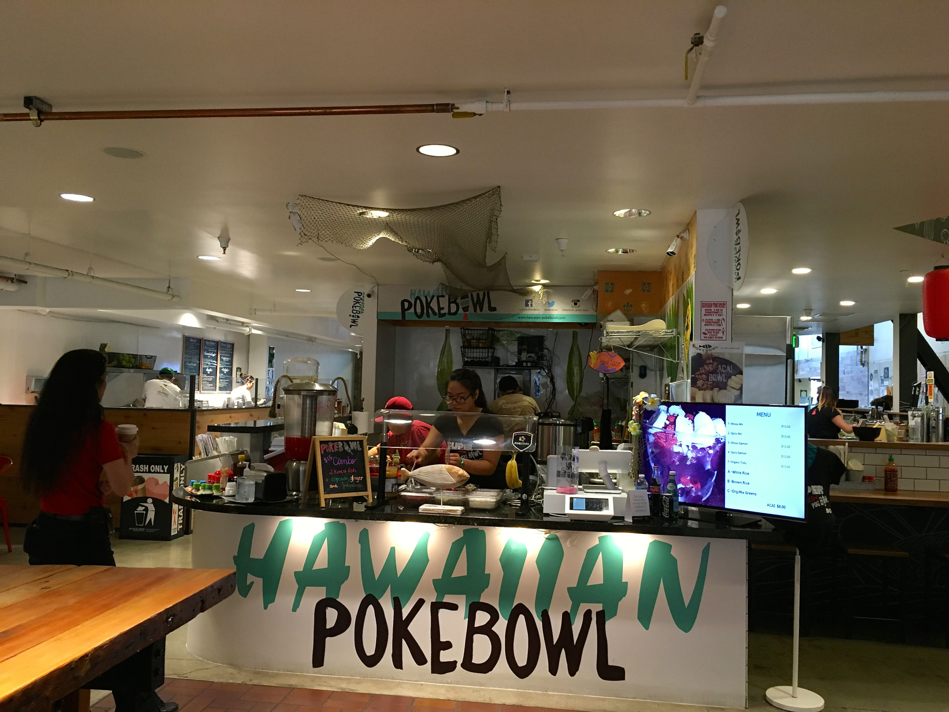 Hawaiian Poke Bowl inside the SoFA Market in San Jose.