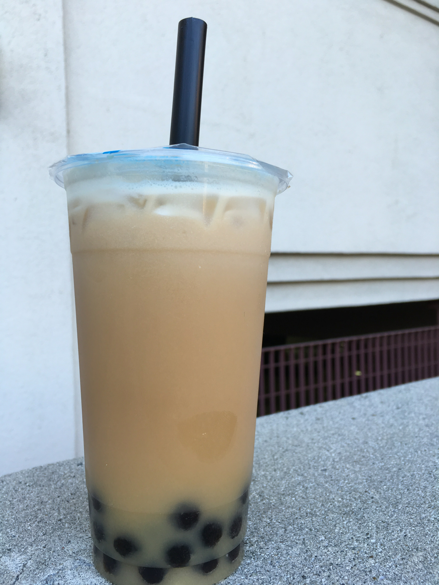 Lychee milk tea from Verde Tea Cafe in Mountain View.