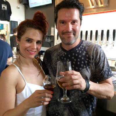 Chana Morrow (left) and Don Ripper are regulars at New District Brewing.