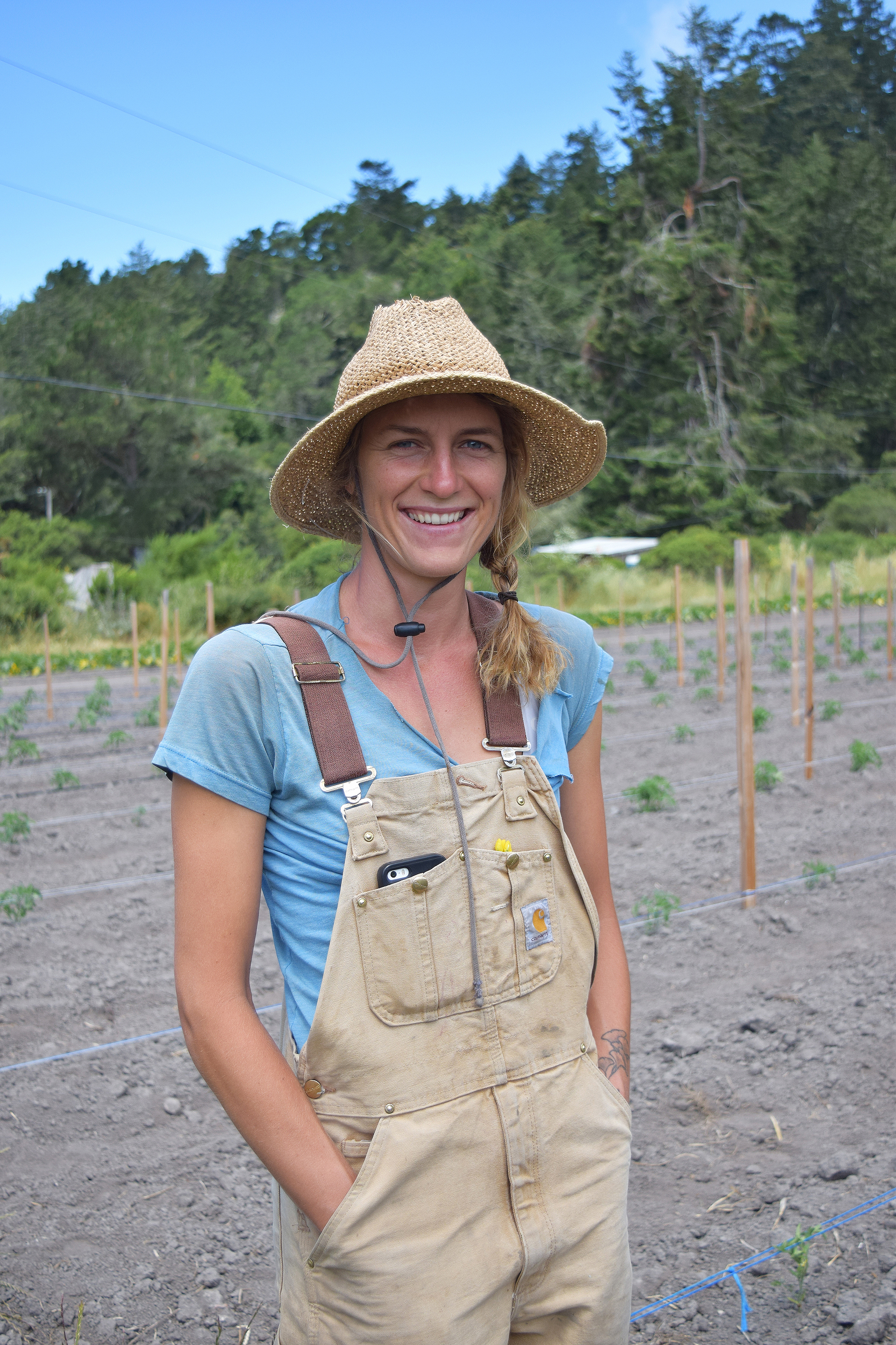 Gia Matzinger and her two farming partners grow Seascape and Albion strawberries at Green Oaks Creek in Pescadero.