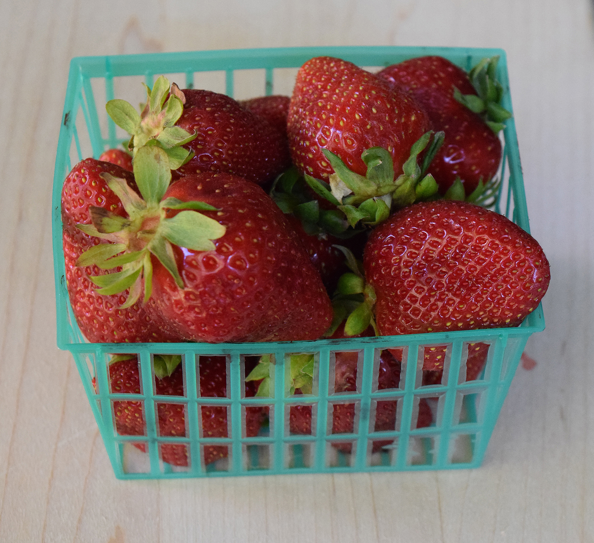 Deep red, perfectly ripe and intensely flavored, the Chandler variety available from Swanton Berry Farm is lower-yield than the Albion variety that organic growers favor.