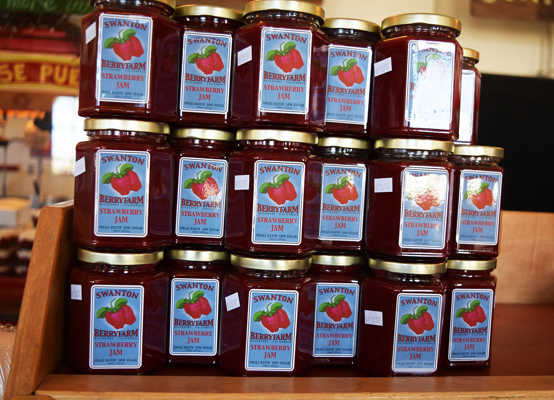 Swanton Berry Farm produces jam made from its fantastic fruit, which is often available at its farmers market stands.