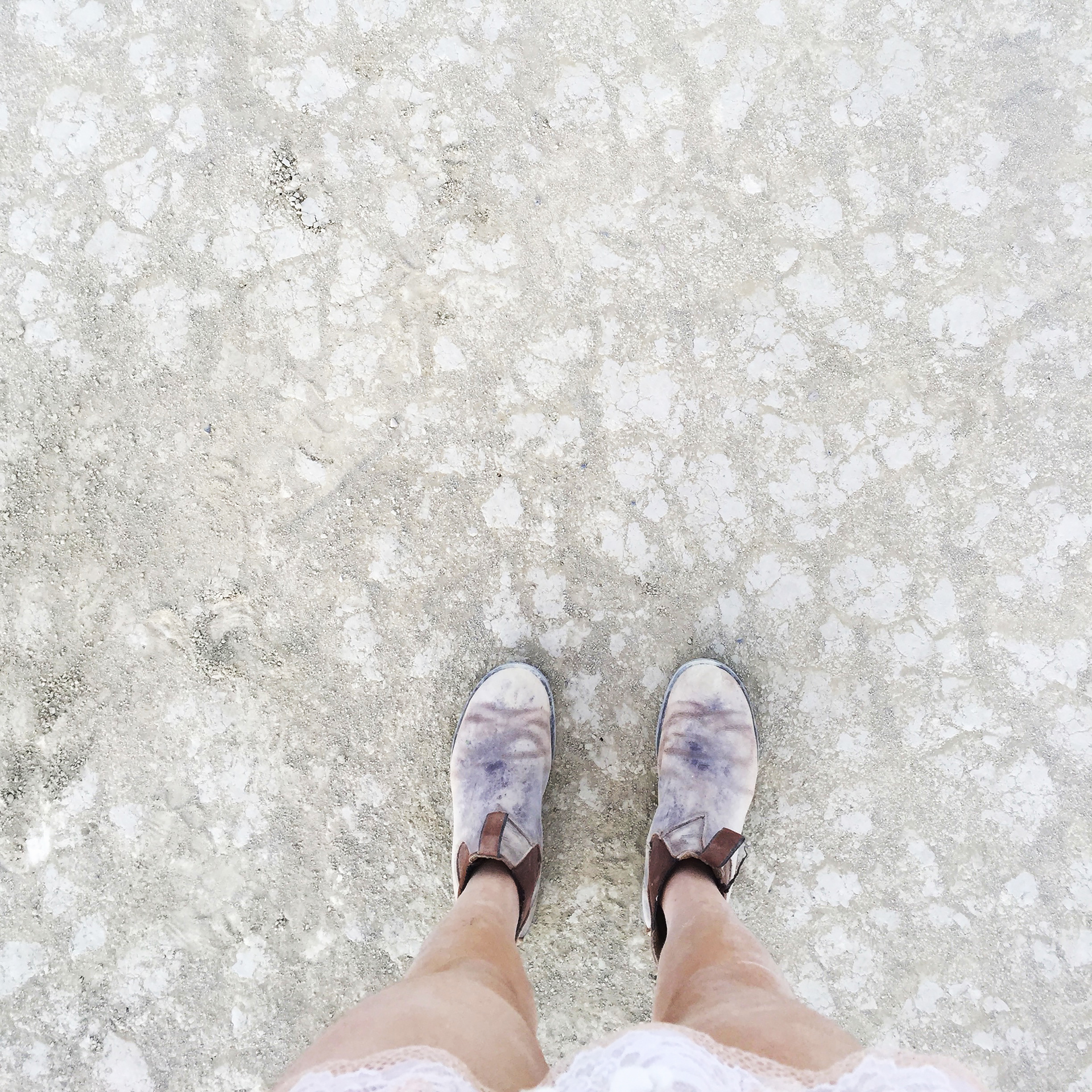 Dusty feet on the playa.