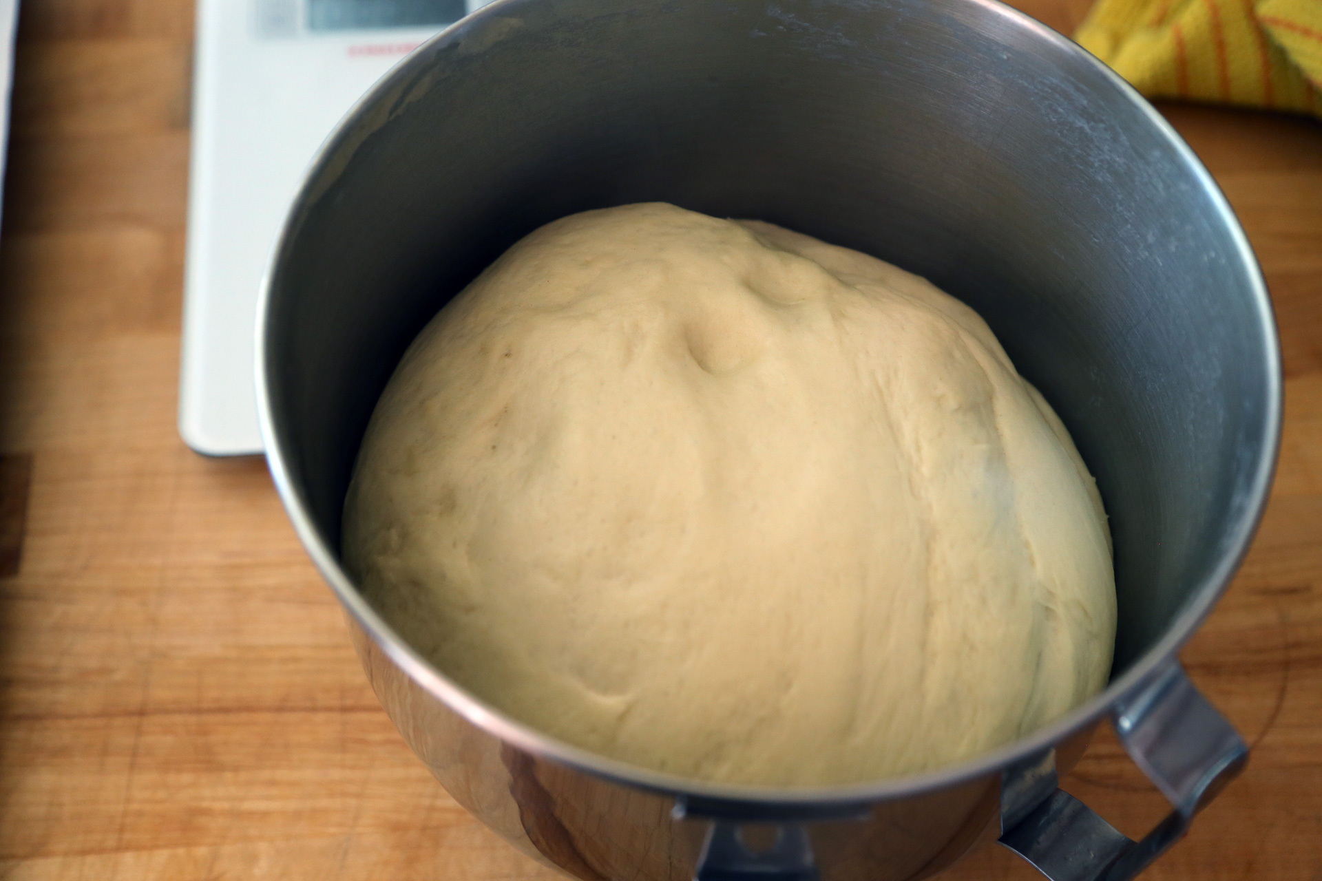 Let the dough rise at room temperature for about 1 hour or until doubled in size.