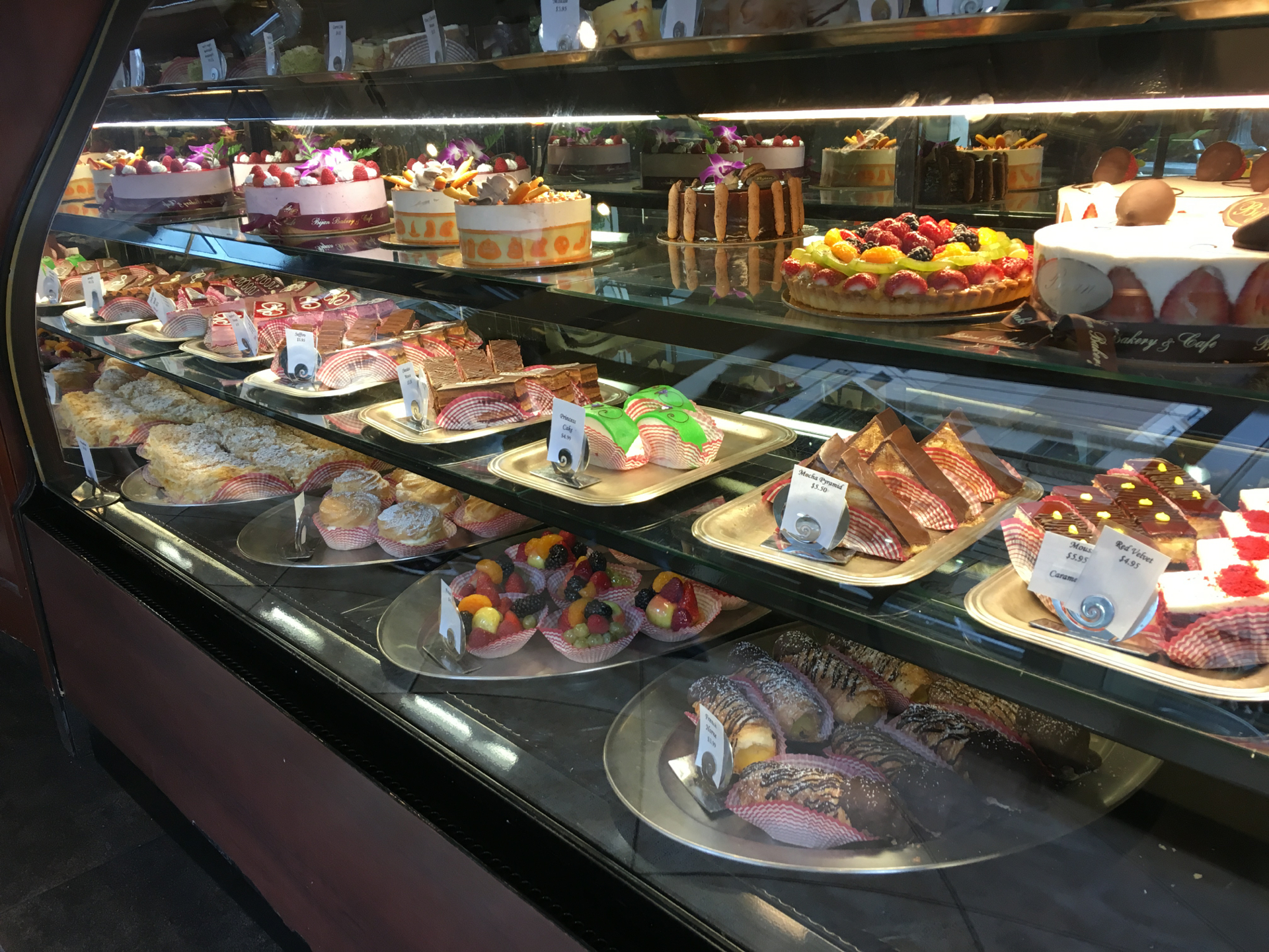 A selection of pastries at Bijan Bakery & Cafe.