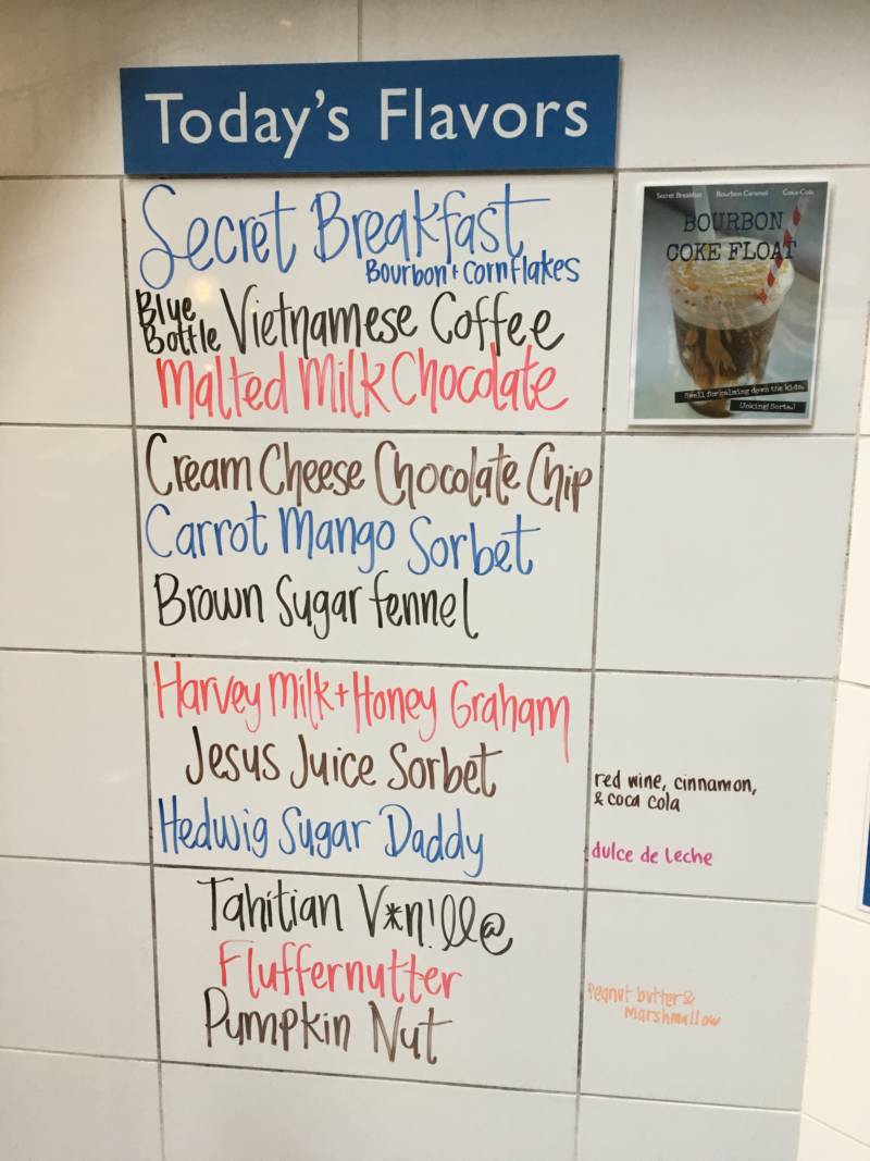 Daily flavors at Humphry Slocombe in the Ferry Building