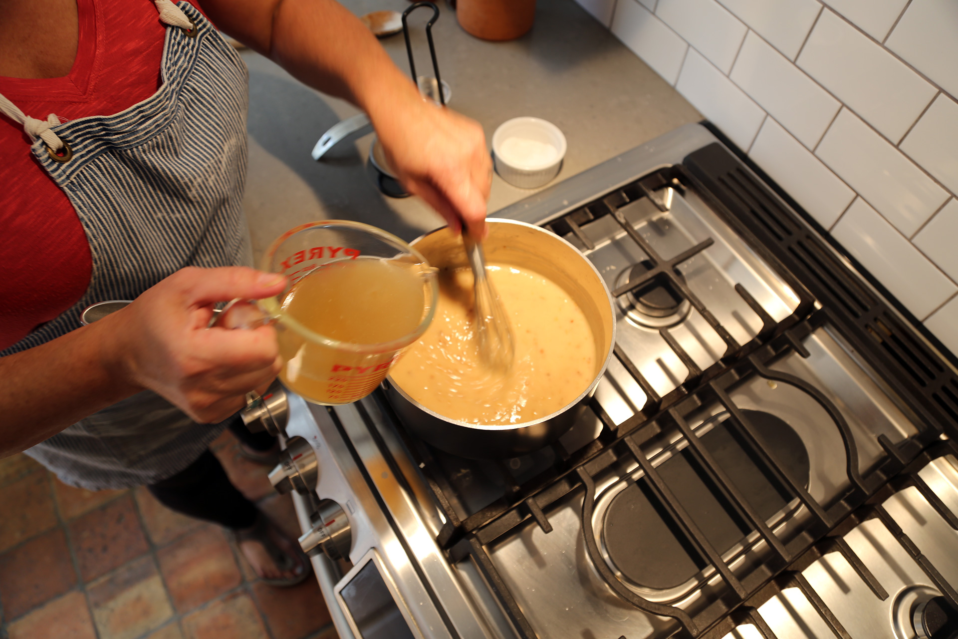 Add more or less stock to get to the consistency you like (depending on whether you like a thicker or thinner gravy).