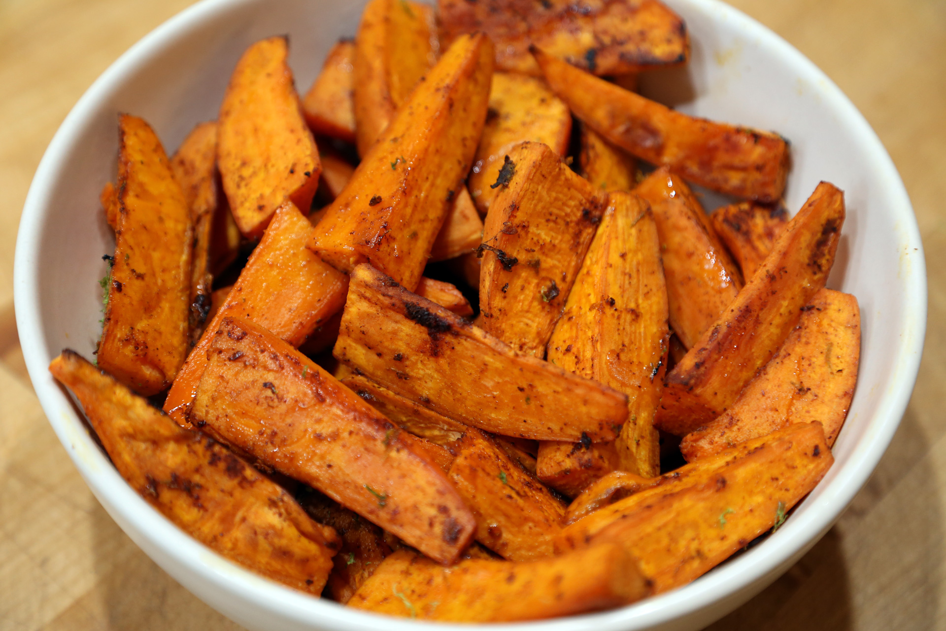 Roasted Chile and Lime Sweet Potatoes
