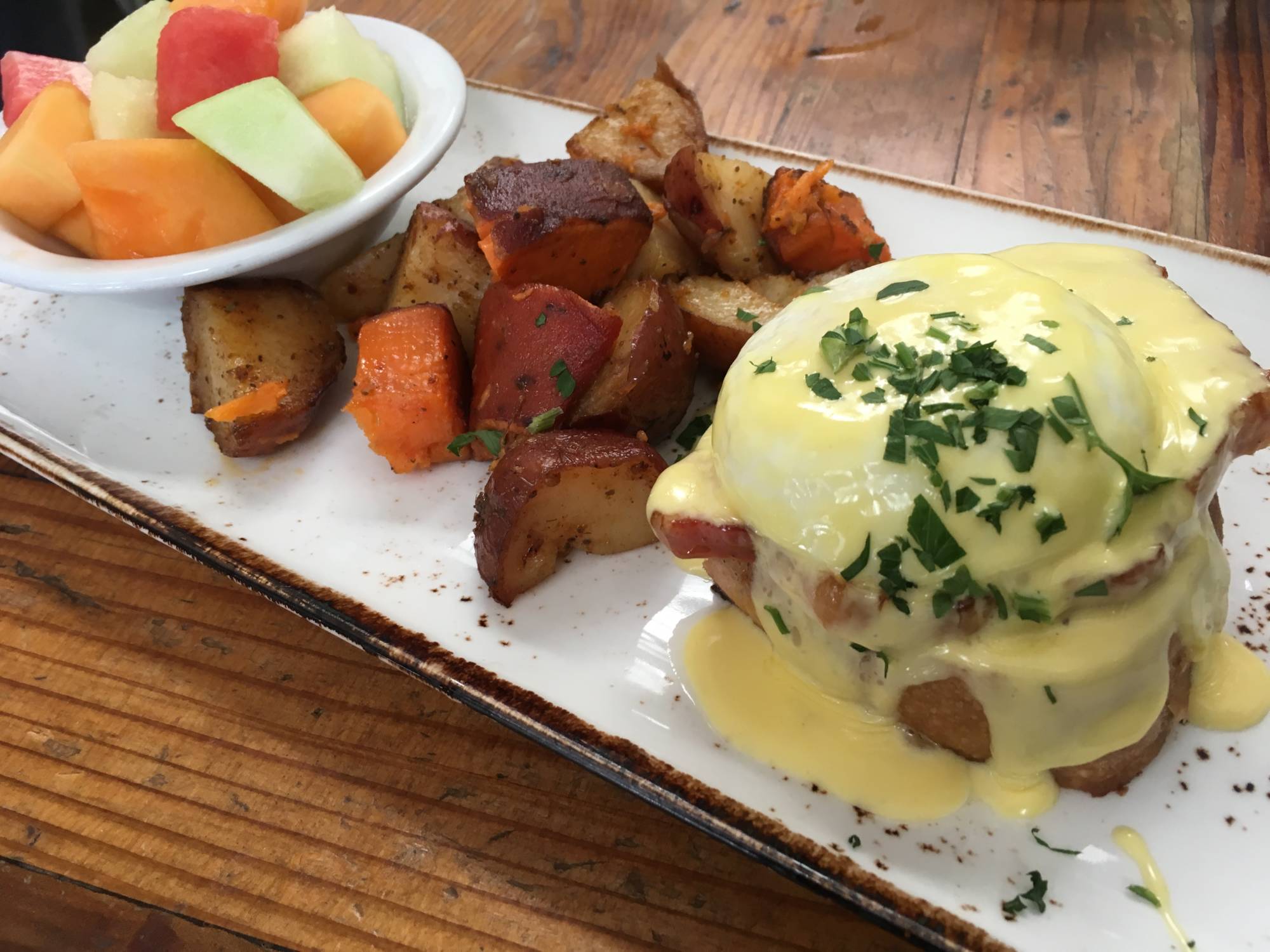 A half order of the Eggs Benedict at Local Union 271.