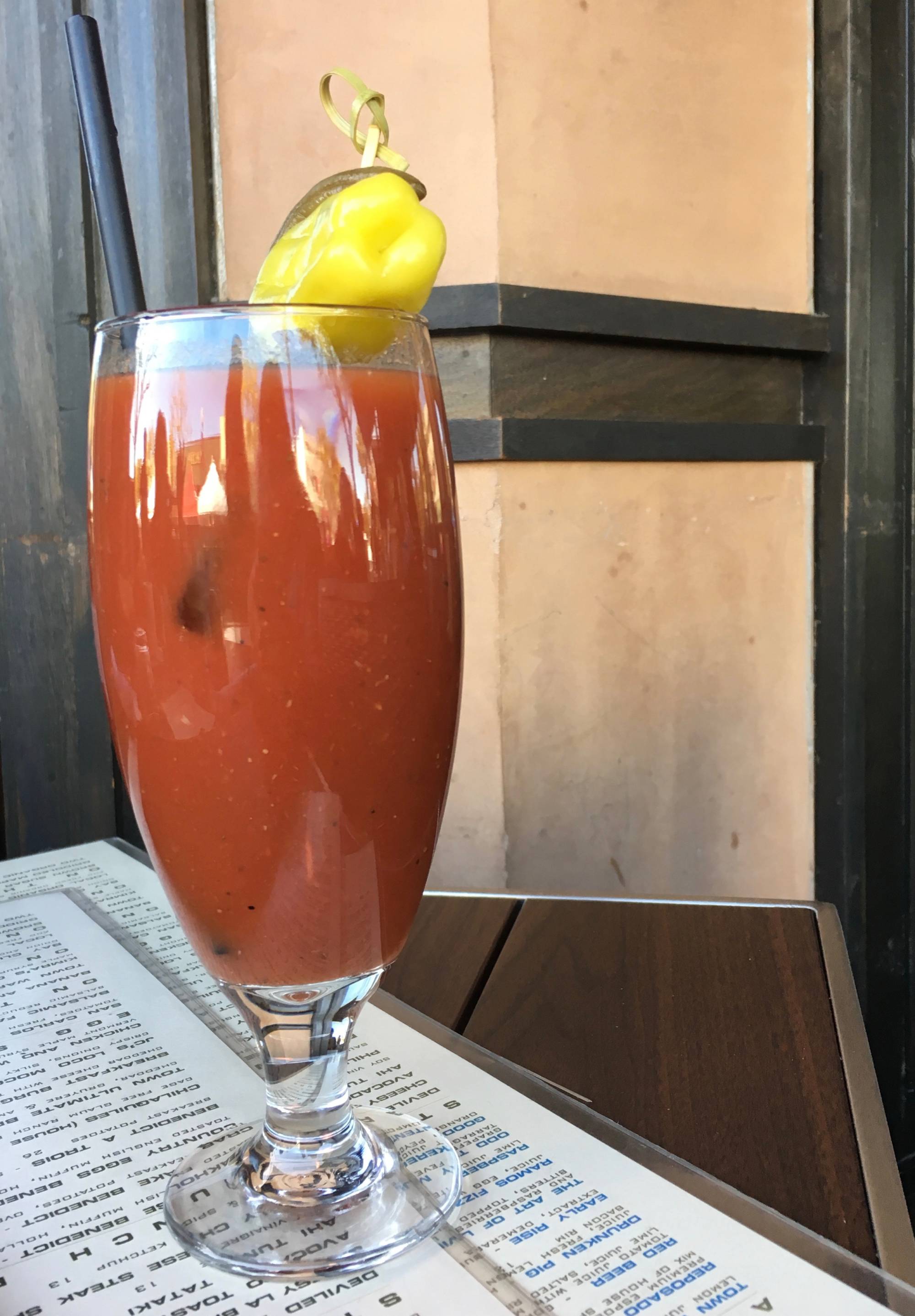 A Bloody Mary at Town in San Carlos.