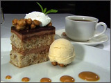 Banana-Chocolate Mousse Torte with Peanut Butter Ice Cream