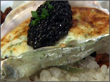 Black River Farms Siberian Osetra Caviar with Oyster Souffle