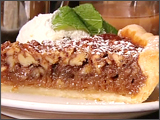 Pecan Pie with Soft Whipped Cream