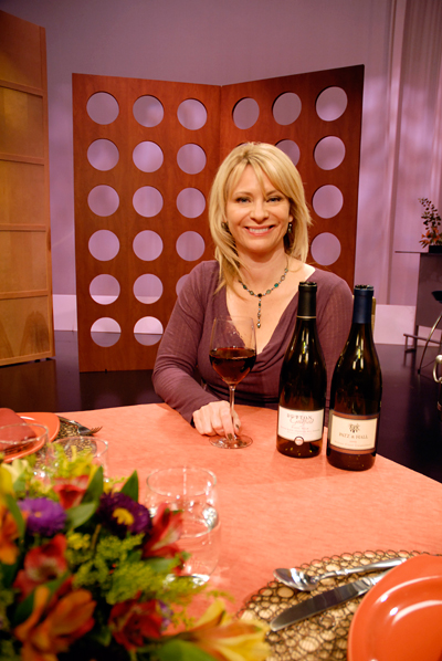 Leslie Sbrocco tasting wine from Check, Please! Bay Area episode 602
