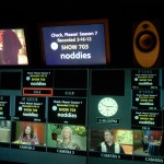 Taping Noddies in control room at KQED