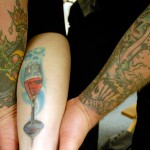 A guest for episode 703 of Check, Please! Bay Area showcases Leslie Sbrocco leg tattoo
