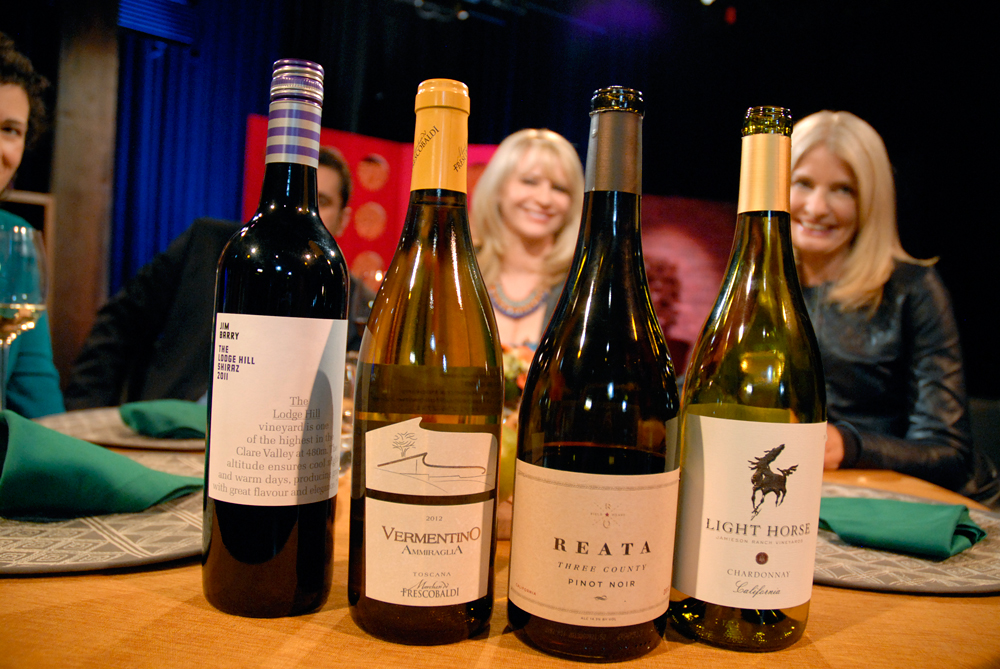 Wines that Leslie Sbrocco and guests drank on the set of Check, Please Bay Area episode 905. Photo: Wendy Goodfriend