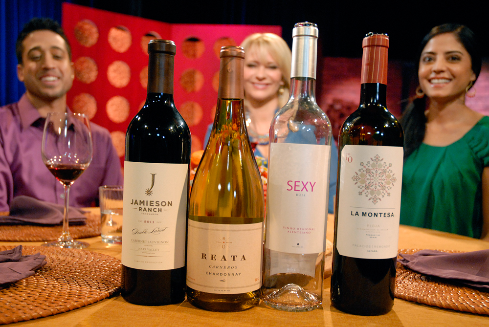 Wines that Leslie Sbrocco and guests drank on the set of Check, Please Bay Area episode 911. Photo: Wendy Goodfriend