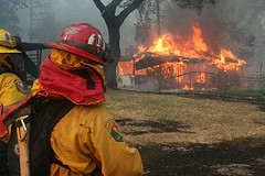 Firefighters at the Martin Fire in the Santa Cruz mountains near Bonny Doon, CA in June, 2008. Photos by Tim Walton.