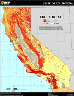 CalFire's map of statewide fire threat 