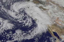 Storms over California. Image: NASA
