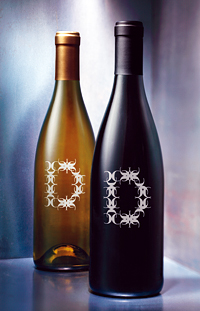 C. Donatiello Winery chardonnay and pinot noir bottles
