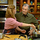 Jacques Pepin and his daughter, Claudine cook together