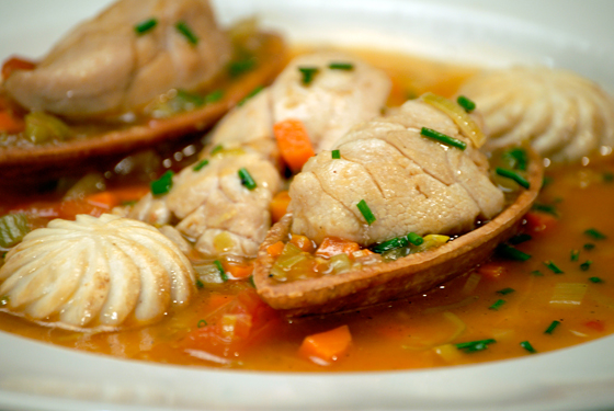 Braised Sweetbreads in Mirepoix