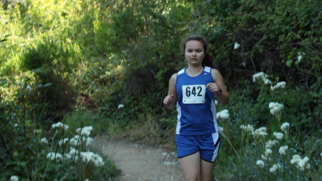 Lea (Kira Lanoue) races in Run, Run Away