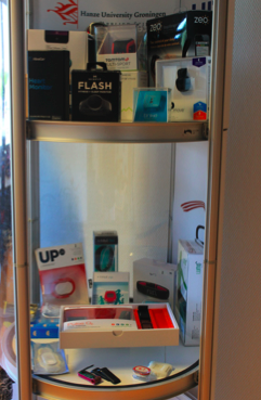 The cabinet full of mobile health devices