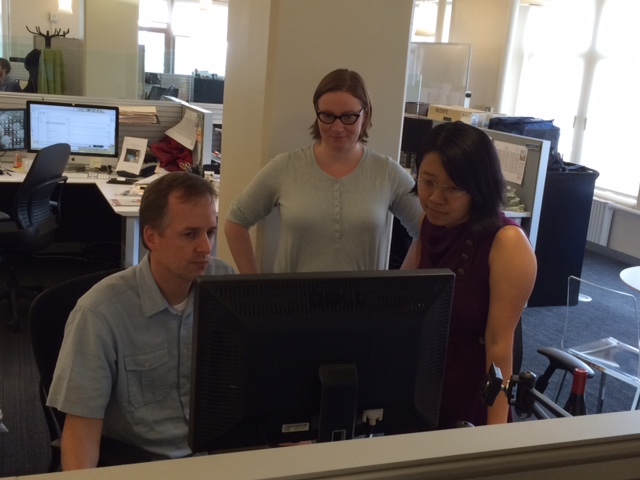 The reporting team at ProPublica's headquarters in New York City. 