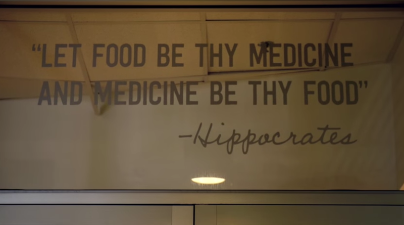 The writing on the wall at Tulane's center for Culinary Medicine. 