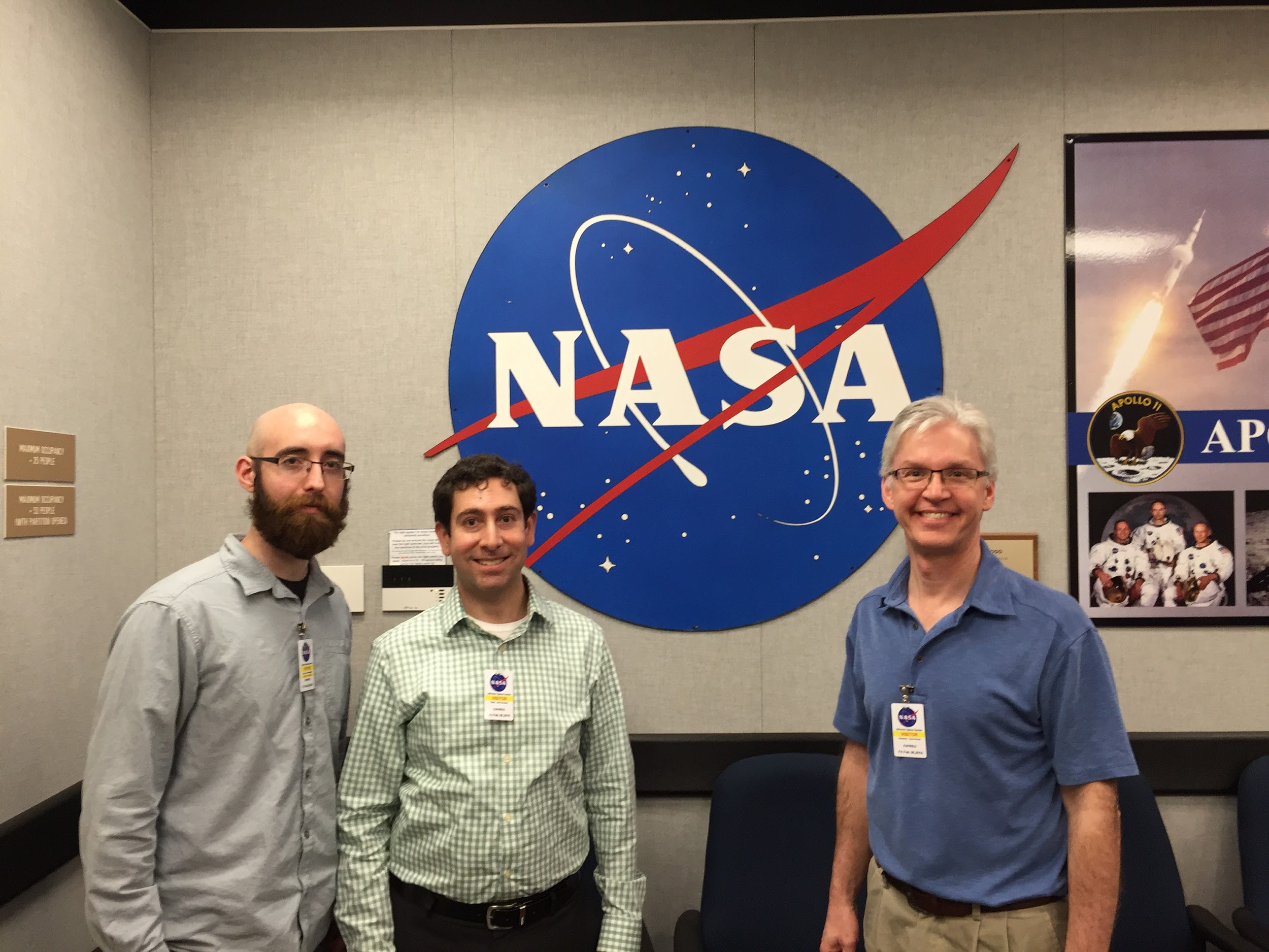 From left to right: Roboticist Andrew Lewis, John Raiti, Applied Dexterity CEO David Drajeske 