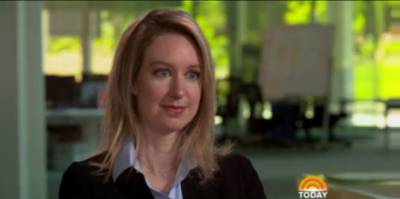 Elizabeth Holmes discussing Theranos' problems last week on the 'Today' show.