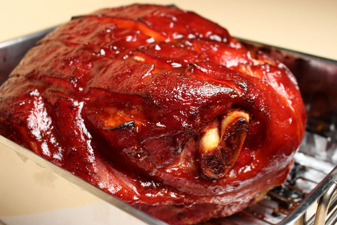 Smoked Ham Glazed with Maple Syrup Jacques Pepin Heart