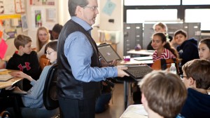 English teacher xx explains how the class will be using iPads.