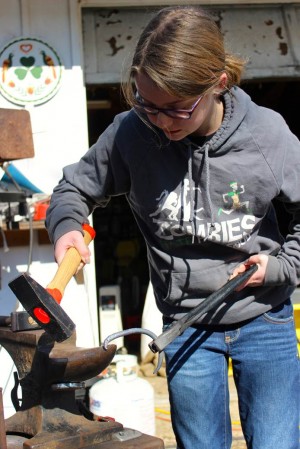Blacksmithing at Open Connections. (Courtesy of Peter Bergson)