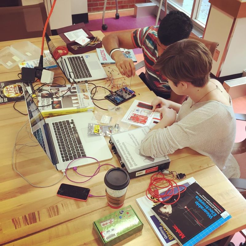Hacking and learning wearable tech in the NCSU makerspace.