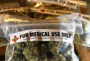 Medical marijuana bags. (Photo by: Justin Sullivan/Getty)