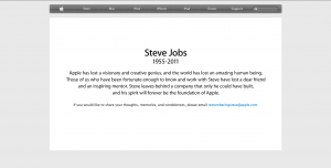 Apple honors Steve Jobs.