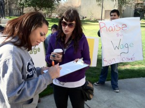 SJSU student activist, Elisha St. Laurent, is among the first to sign the petition.