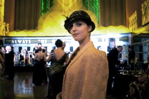 Woman dressed in the style of the 1920s. (Lauren Benichou/KQED)Woman dressed in the style of the 1920s. (Lauren Benichou/KQED)