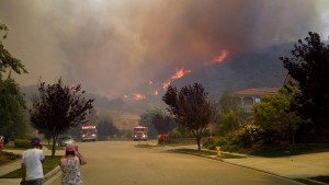 A shot of the Springs Fire in Ventura County.