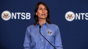 NTSB Chairwoman Deborah Hersman briefed media on the latest findings in the Asiana Airlines Flight 214 investigation. (Justin Sullivan/Getty Images)