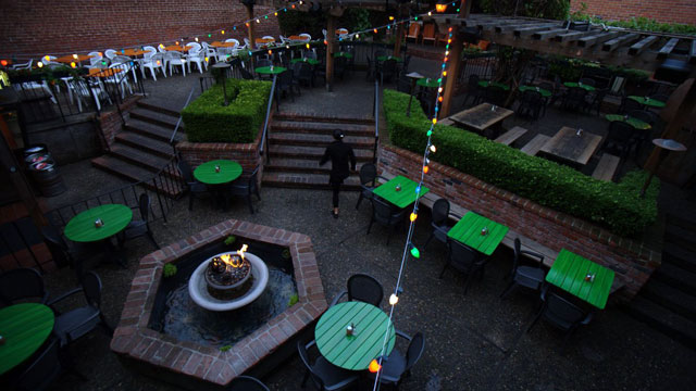Jupiter, located in the middle of downtown Berkeley is well known for its outdoor patio. It's just one of the restaurants that makes this area a hot spot for patios. (professor evil/Flickr)