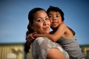  Crystal Nguyen, with her 6-year-old son, Neiko, in Pittsburg, Calif., is a former Valley State Prison for Women inmate. She worked in the prison's infirmary in 2007 and says she often overheard medical staff asking inmates who had served multiple prison terms to agree to be sterilized. (Noah Berger for The Center for Investigative Reporting)