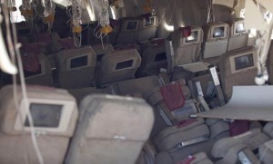 A view of the interior of Asiana Flight 214 after the plane crash landed at San Francisco International Airport on July 6, 2013. (Photo courtesy of the National Transportation Safety Board.)