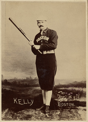 Michael "King" Kelly of the Boston Players League team, circa 1891. (Courtesy of Boston Public Library)