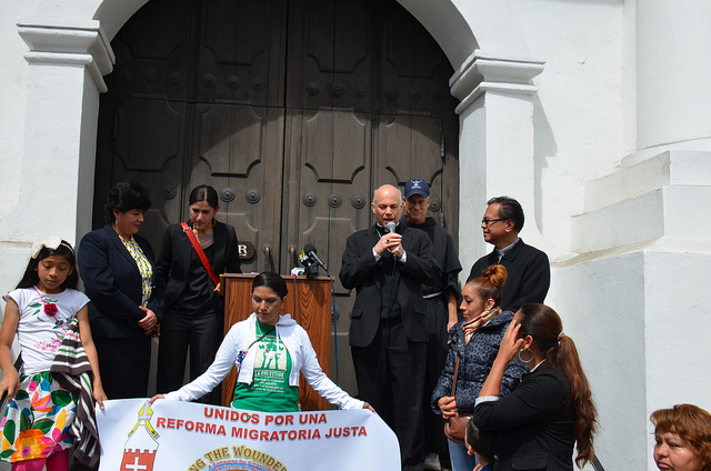 Archbishop Salvatore Cordileone speaking on immigration reform in May 2013. (Steve Rhodes / Flickr)